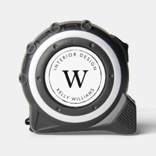 Monogram Interior Design Construction Business Tape Measure