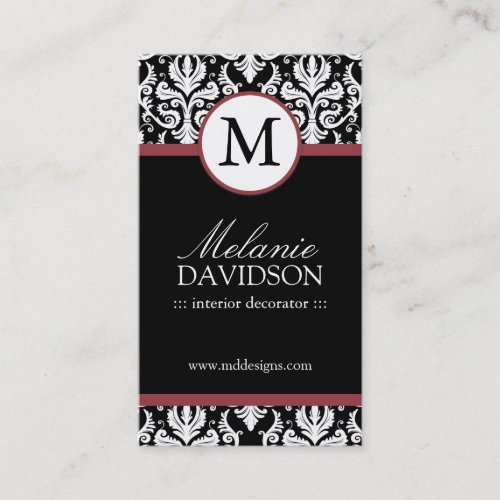 Monogram Interior Designing Business Cards