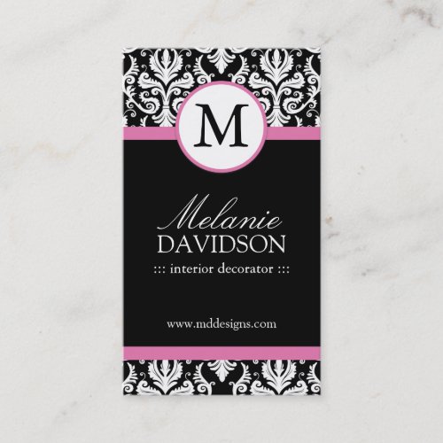 Monogram Interior Designing Business Cards