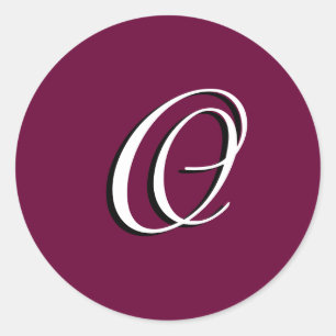 Monogram Invitation Seal "O"  Customizable Wine
