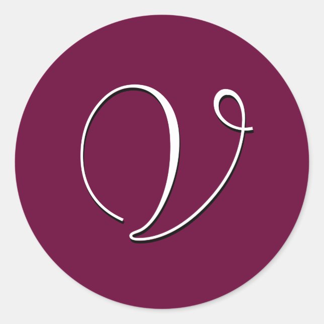 Monogram Invitation Sticker Customizable (Front)