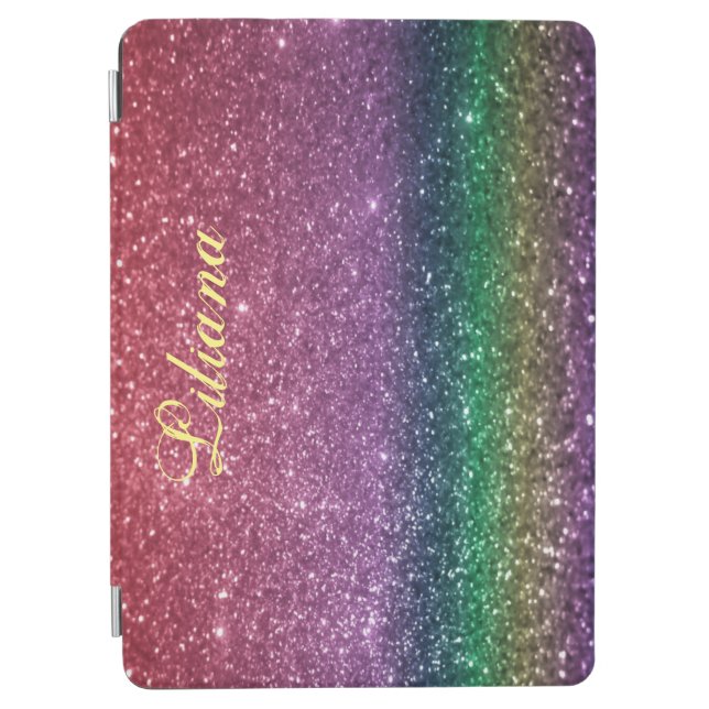 Monogram Ipad 5th 6th generation ipad Case Rainbow (Front)
