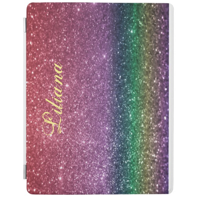 Monogram Ipad 5th 6th generation ipad Case Rainbow (Front)