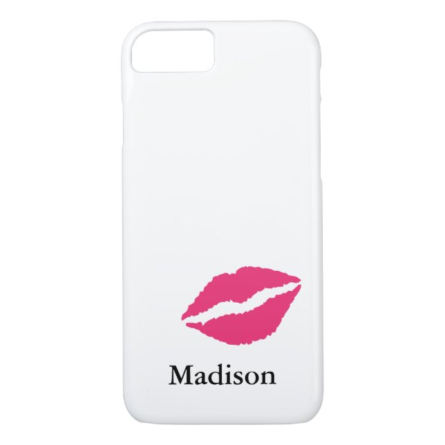 Monogram iPhone 7 Case with a Kiss (Back)