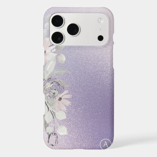 *~* Monogram Iridescent Muted Pastel Gradient Iphone Case (Back)