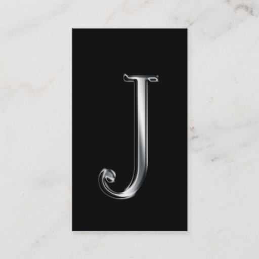 Customizable Monogram J business cards