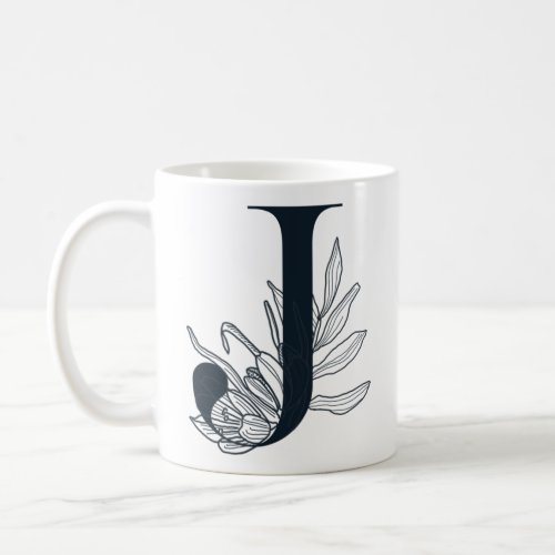 Monogram J Initial Coffee Mug
