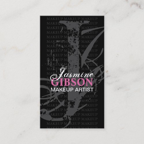 Monogram "J"  - MAKEUP ARTIST BUSINESS CARD