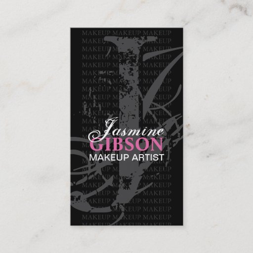 Customizable Monogram "J"  - MAKEUP ARTIST BUSINESS CARD