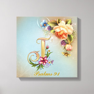 Monogram J Premium Wrapped Canvas (Gloss) Print