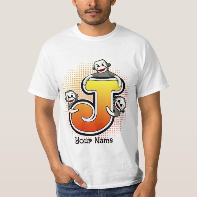 Monogram J Sock Monkey t-shirt (Front)