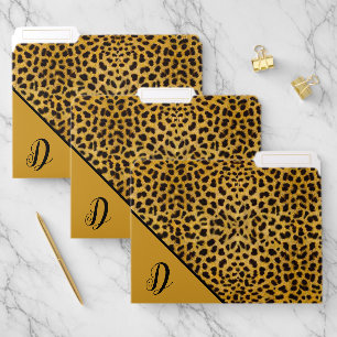 Monogram Jaguar Print File Folder