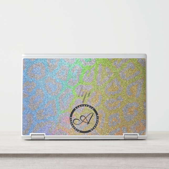 Monogram Jaguar Spots Animal Print HP Laptop Skin (Front)