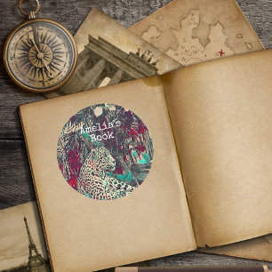 Monogram Jungle Cat Bookplate