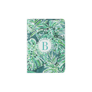 Monogram JUNGLE VIBES Green Tropical Monstera Passport Holder