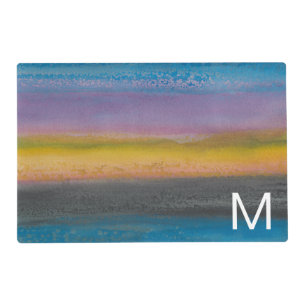 Monogram   Juniper Mist I Placemat
