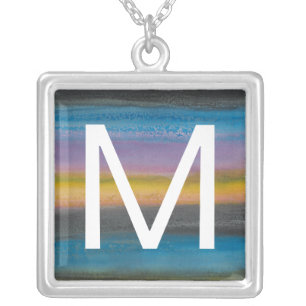 Monogram Juniper Mist I Silver Plated Necklace