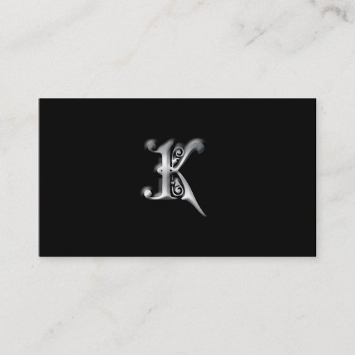 Customizable Monogram K business Cards