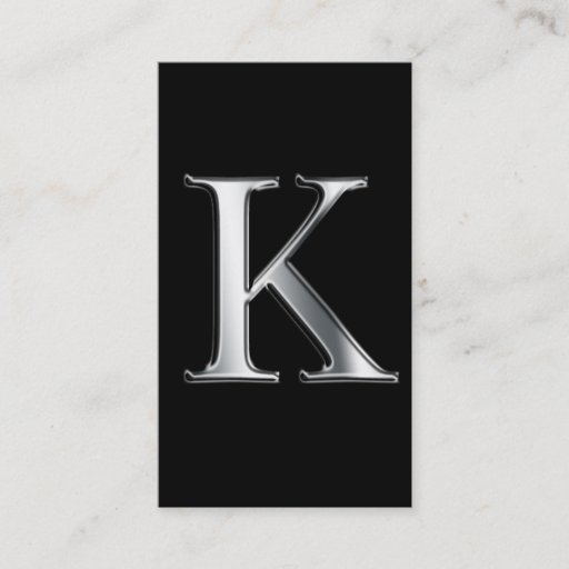 Customizable mONOGRAM K business cards