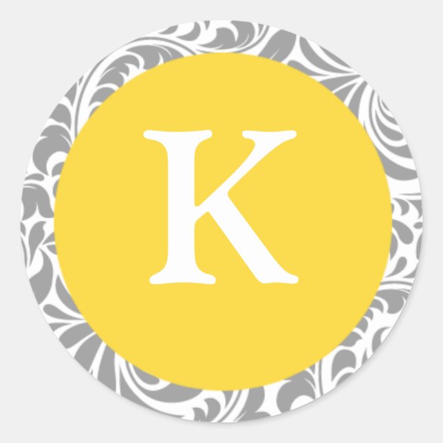 Monogram K Canary Yellow Customizable Seals For We (Front)