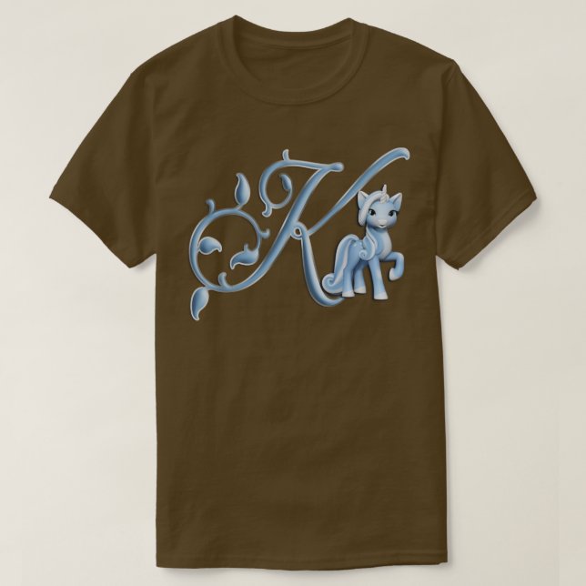 Monogram K Custom Unicorn T-Shirt (Design Front)