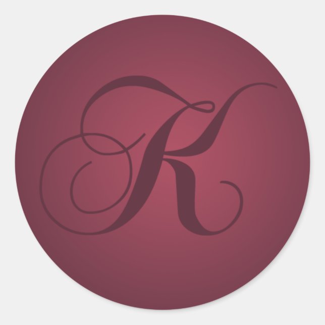 Monogram K Envelope Seals (Front)