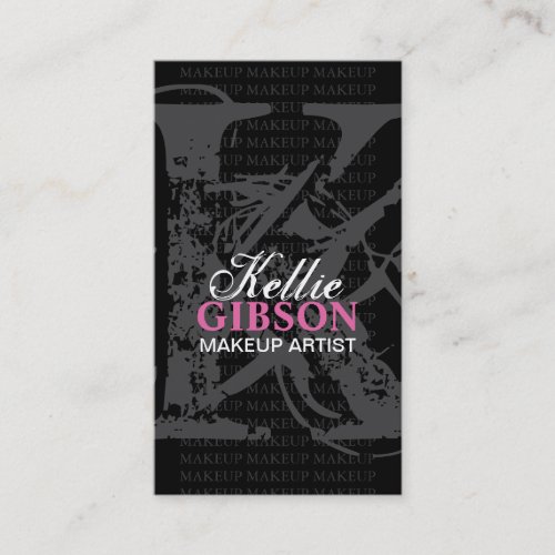 Monogram "K"  - MAKEUP ARTIST BUSINESS CARD
