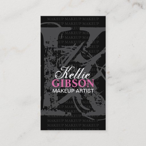 Customizable Monogram "K"  - MAKEUP ARTIST BUSINESS CARD
