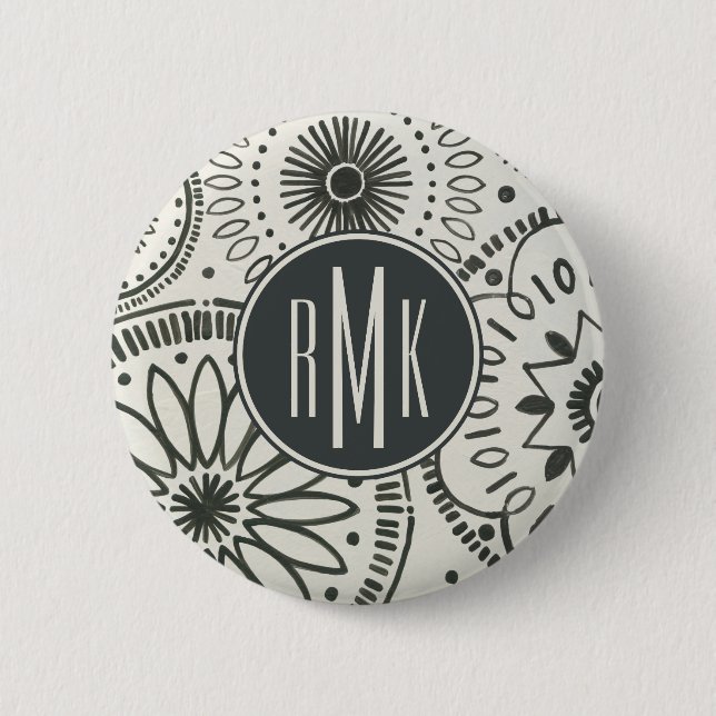 Monogram | Kami Abstract Pattern Button (Front)