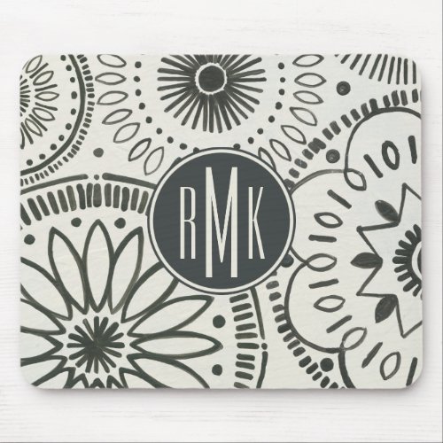 Monogram  Kami Abstract Pattern Mouse Pad