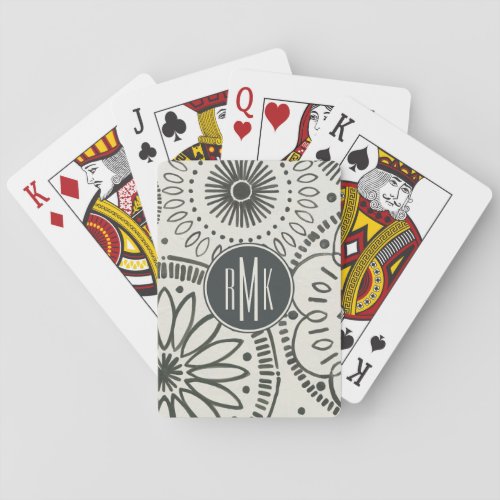 Monogram  Kami Abstract Pattern Poker Cards