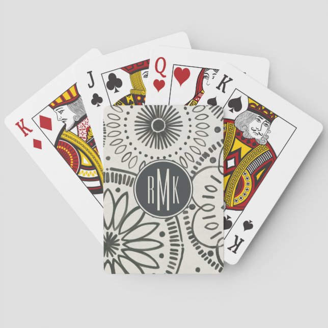 Monogram | Kami Abstract Pattern Poker Cards (Back)