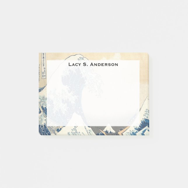 Monogram Katsushika Hokusai, Great Wave Kanagawa Post-it Notes (Front)