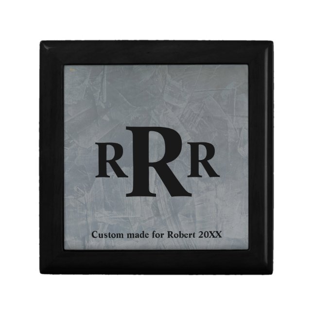 Monogram Keepsake Box Custom Made For Him (Front)