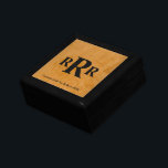 Monogram Keepsake Box Custom Made For Him<br><div class="desc">Monogram Keepsake Box Custom Made For Him. Give him a gift to remember. Simply add his initials, his name, and the date. This is truly a memorable gift for birthdays, anniversaries, holiday gifts, and more. This design is in a masculine faux tanned leather background created by a certified Venetian Plaster...</div>
