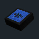 Monogram Keepsake Box Custom Made For Him<br><div class="desc">Monogram Keepsake Box Custom Made For Him. Give him a gift to remember. Simply add his initials, his name, and the date. This is truly a memorable gift for birthdays, anniversaries, holiday gifts, and more. This design is in a handsome deep blue plaster faux finish background created by a highly-skilled,...</div>
