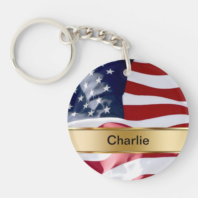 Monogram Keychain Two Sided (Front)