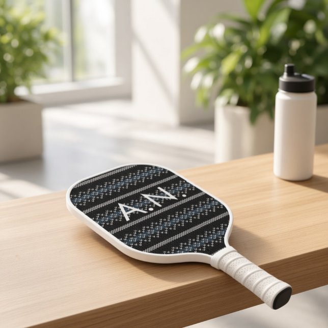 Monogram Knitted Pattern Carbon Fiber Pickleball Paddle (Creator Uploaded)