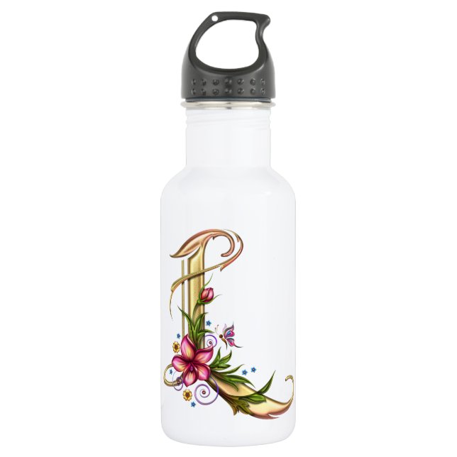 Monogram L 32 oz PBA FREE Stainless Steel Water Bottle (Front)
