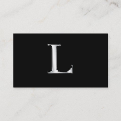 Customizable Monogram L business cards