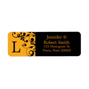 Monogram L Custom Address Labels Halloween