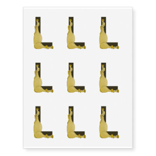 Monogram L Flexible Horse Personalised Temporary Tattoos