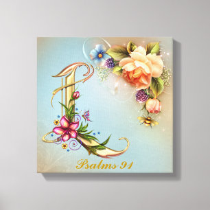 Monogram L Premium Wrapped Canvas (Gloss) Print