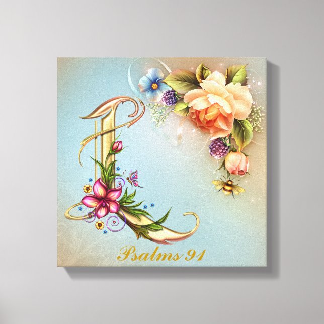 Monogram L Premium Wrapped Canvas (Gloss) Print (Front)