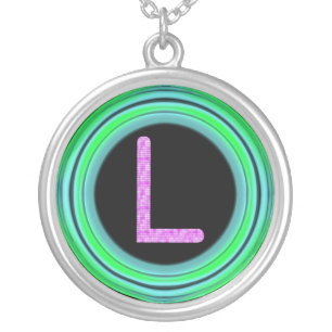 Monogram "L" Silver Plated Necklace