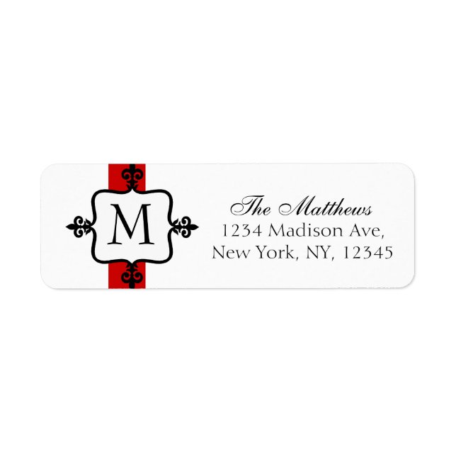 Monogram Labels Red Black White (Front)