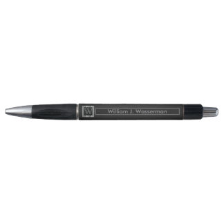 Monogram lack Faux Leather Pen