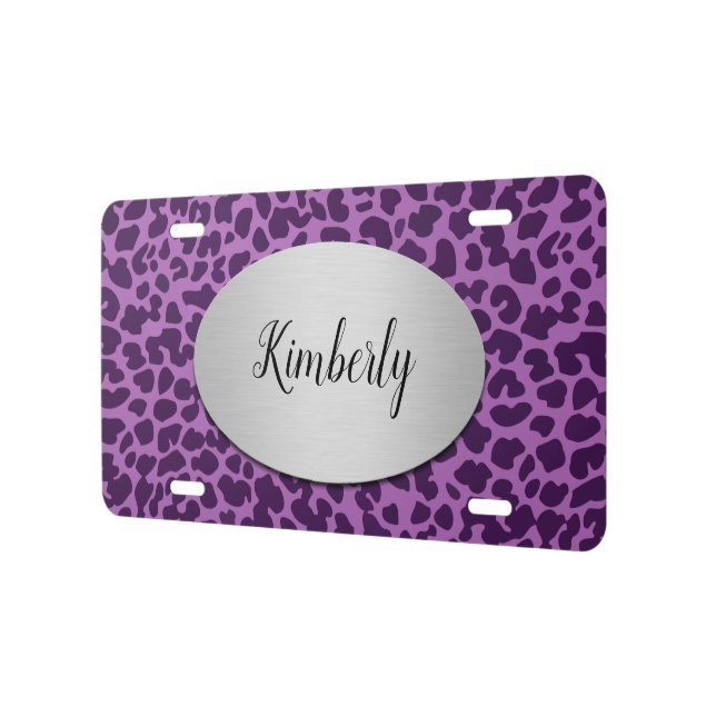 Monogram Ladies Car Vanity License Plate (Left)