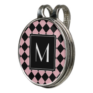 Monogram Ladies Pretty Pink Golf Hat Clip