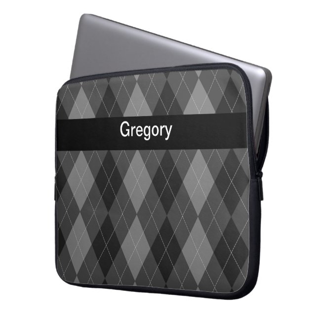 Monogram Laptop Case Argyle Style (Front Left)